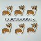 23MM Full Body Light Brown Corgi Themed Enamel Charm