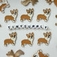 23MM Full Body Light Brown Corgi Themed Enamel Charm