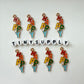 Happy Enamel Zinc Alloy Charm Oil Drop Style (29mm x11mm, Hole: 1.8mm)