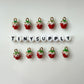 Alloy Enamel Strawberry Charm (12.5x8x6mm, Hole: 1.5mm)