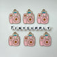 25MM Pink Bunny Rabbit Themed Instant Camera Enamel Charm