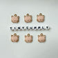 White/Black/Pink Cat Alloy Enamel Charm (15x13x3mm, Hole: 2mm)