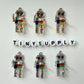 Metal Alloy Gold Silver Robot Charm (12mm x 27mm)