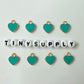 12MM Gold Plated Enamel Heart Charms (Multiple Colors)