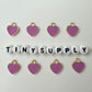 12MM Gold Plated Enamel Heart Charms (Multiple Colors)