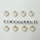 12MM Gold Plated Enamel Heart Charms (Multiple Colors)