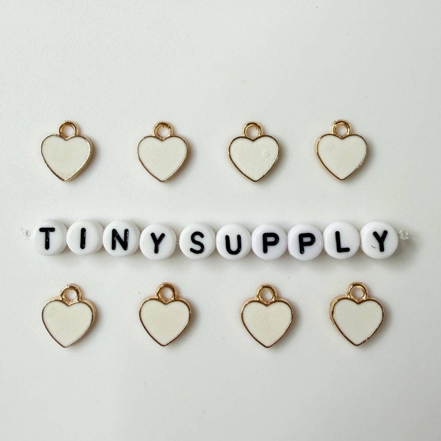 12MM Gold Plated Enamel Heart Charms (Multiple Colors)