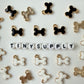 Black and White Dog Bone Enamel Charm (11.5mm x 13mm)
