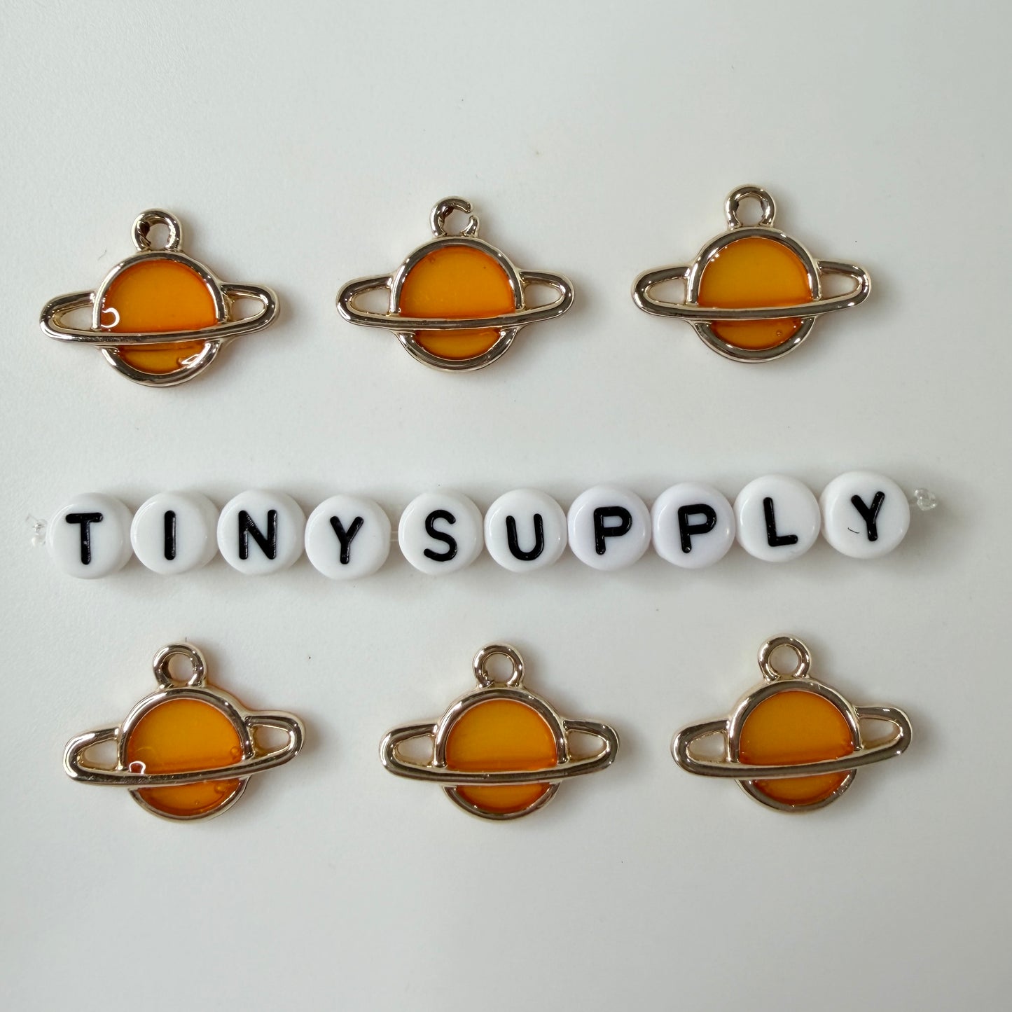 14.5MM Resin Filled Moon Planet Space Charms (Green, Orange, Yellow, Salmon)
