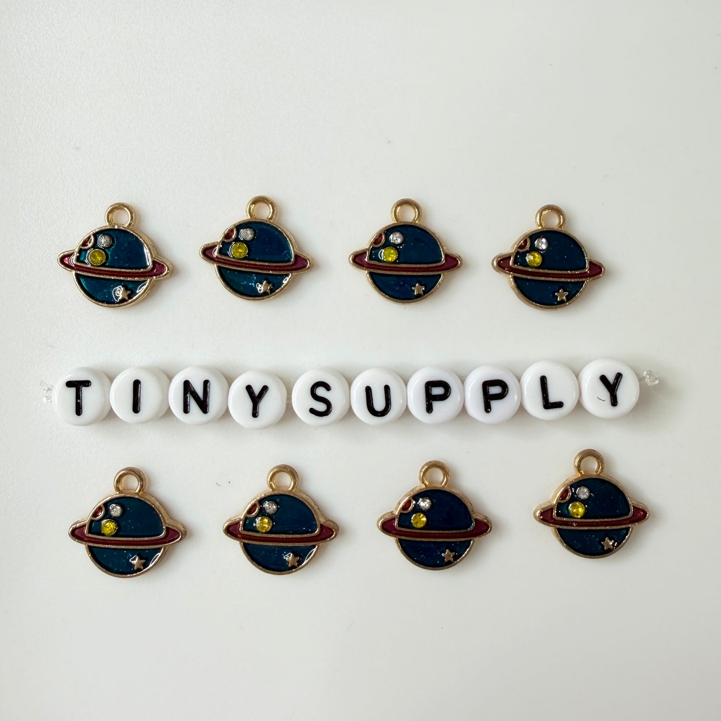 Starry Night Themed Moon Planet Space Enamel Connector Link Charm