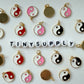 14MM Yin Yang Love Heart Gold Charm