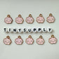 Happy Cloud Enamel Zinc Alloy Charm (13mm x 12mm, Hole: 1.9mm)