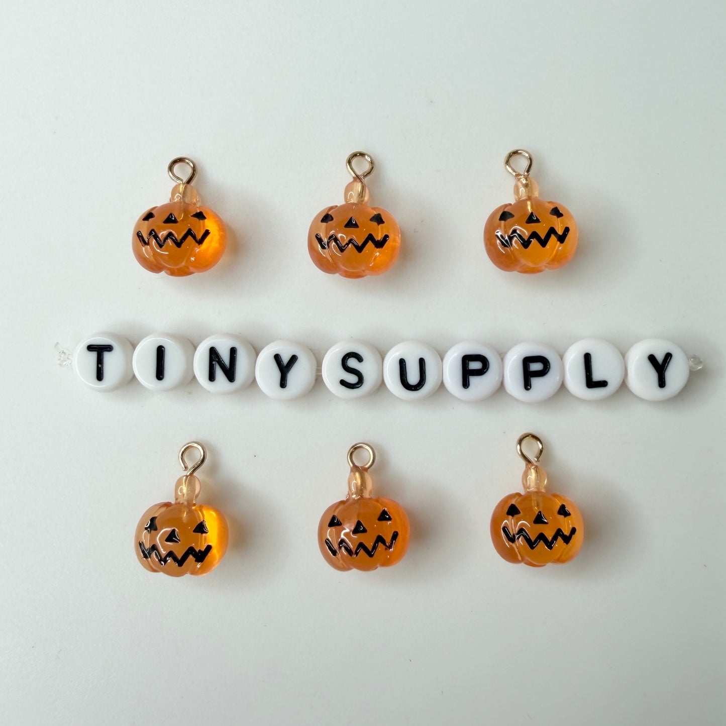 Resin Pumpkin and Ghost, Halloween Themed Charm