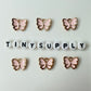 Enamel Butterfly Oil Drop Style Pendant Charm (14mm x 16mm)