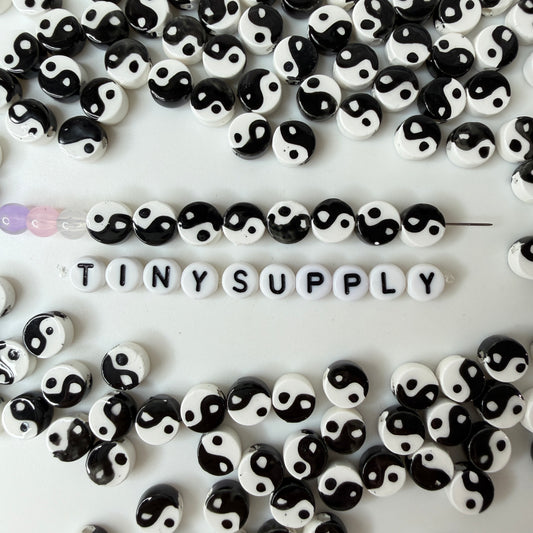 8MM x 4.5MM YinYang Spacer Beads