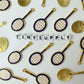 32MM x 16MM Yellow/Blue Badminton Racket, Sports Themed Enamel Charm
