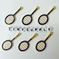 32MM x 16MM Yellow/Blue Badminton Racket, Sports Themed Enamel Charm