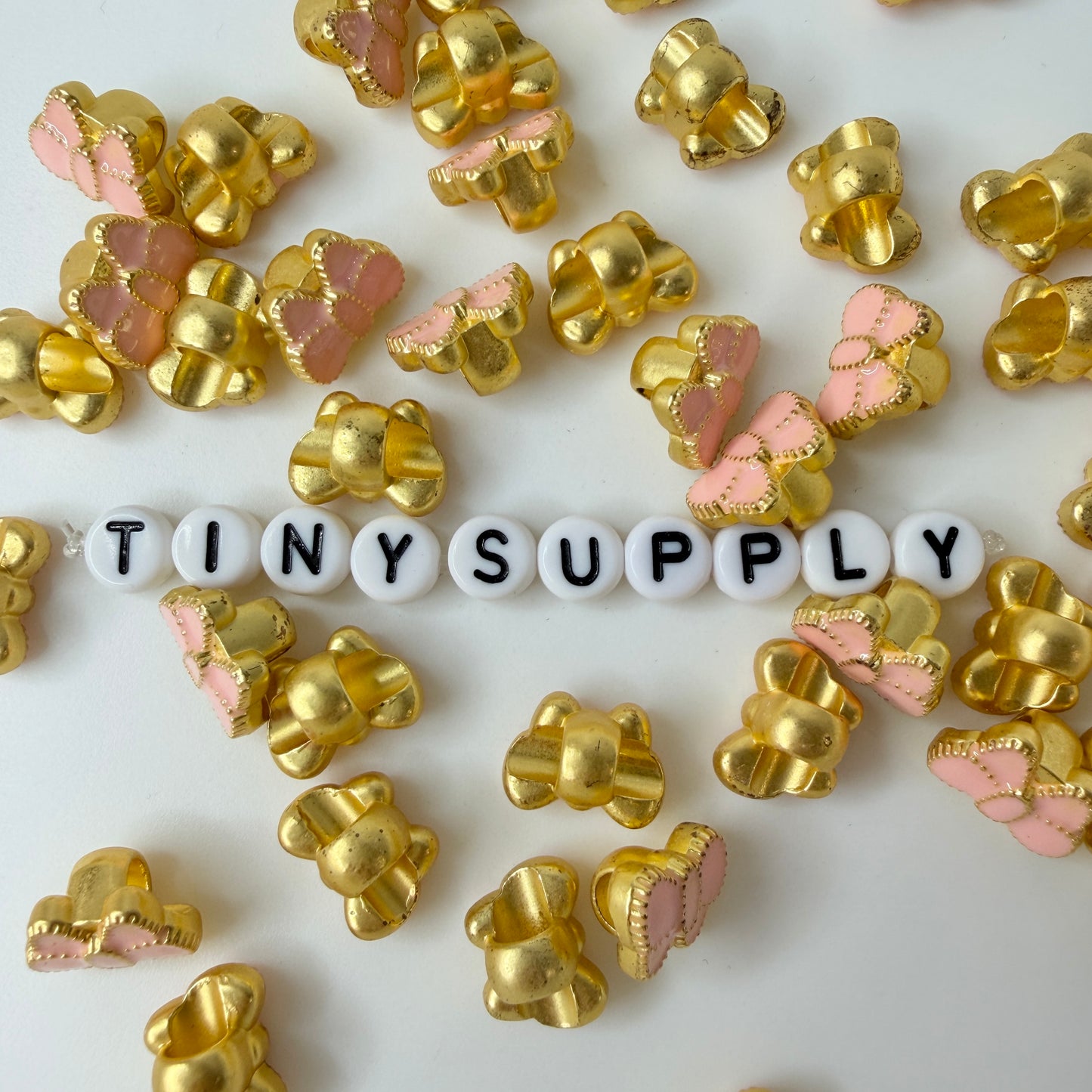 Pink Puffy Bow Alloy Charms