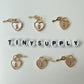 18K Real Gold Plated White Heart Key (12mm x 10mm)