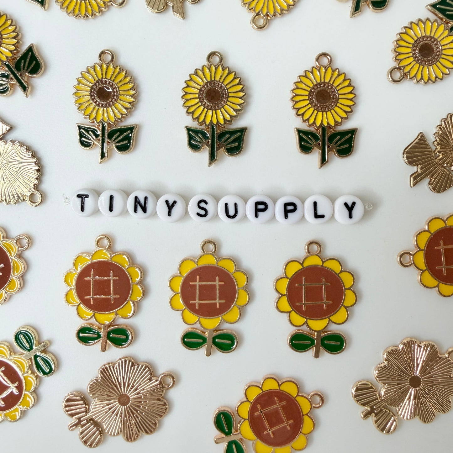 Bright Sunflower Themed Enamel Charm
