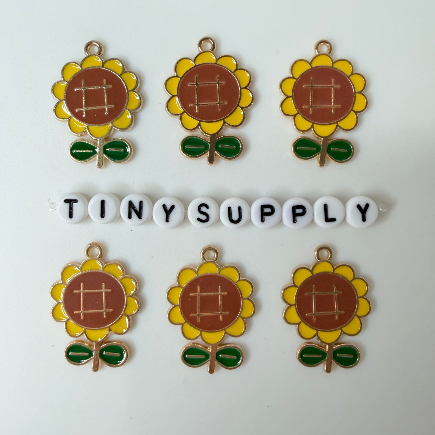 Bright Sunflower Themed Enamel Charm