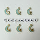 17MM Enamel Moon with Gold Star Charm