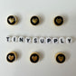 10MM Gold Heart Enamel Filled Flat Round Charm