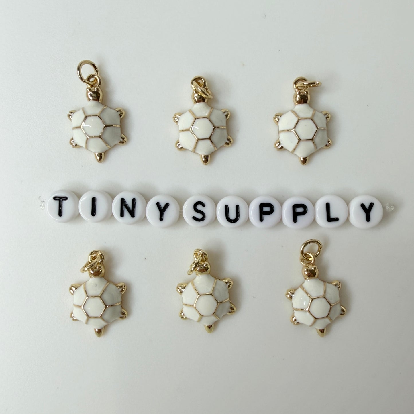 19MM Gold Plated Turtle Charm with Colored Enamel Shell