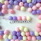 Chunky 12MM/14MM Pink Purple Cotton Candy Themed Acrylic Round Bead Mix