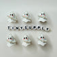 Boo-gie Faux Pearl Ghost Theme Enamel Coated Metal Charms