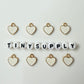 12MM Gold Plated Enamel Heart Charms (Multiple Colors)