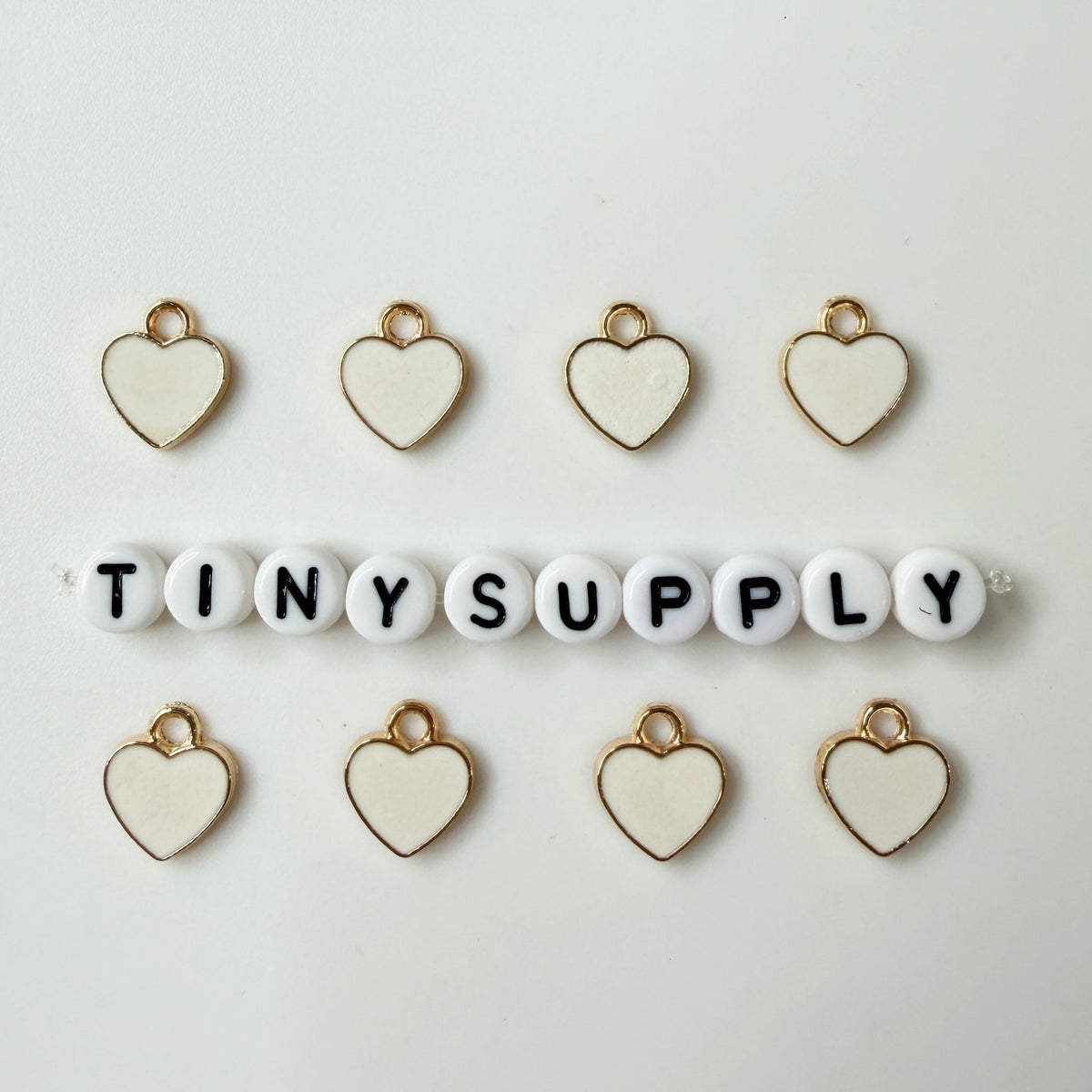 12MM Gold Plated Enamel Heart Charms (Multiple Colors)