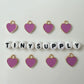 12MM Gold Plated Enamel Heart Charms (Multiple Colors)