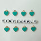12MM Gold Plated Enamel Heart Charms (Multiple Colors)