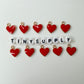 13MM Heart Enamel Charm Red, White, or Black Oil Drop Style Zinc Alloy Pendant