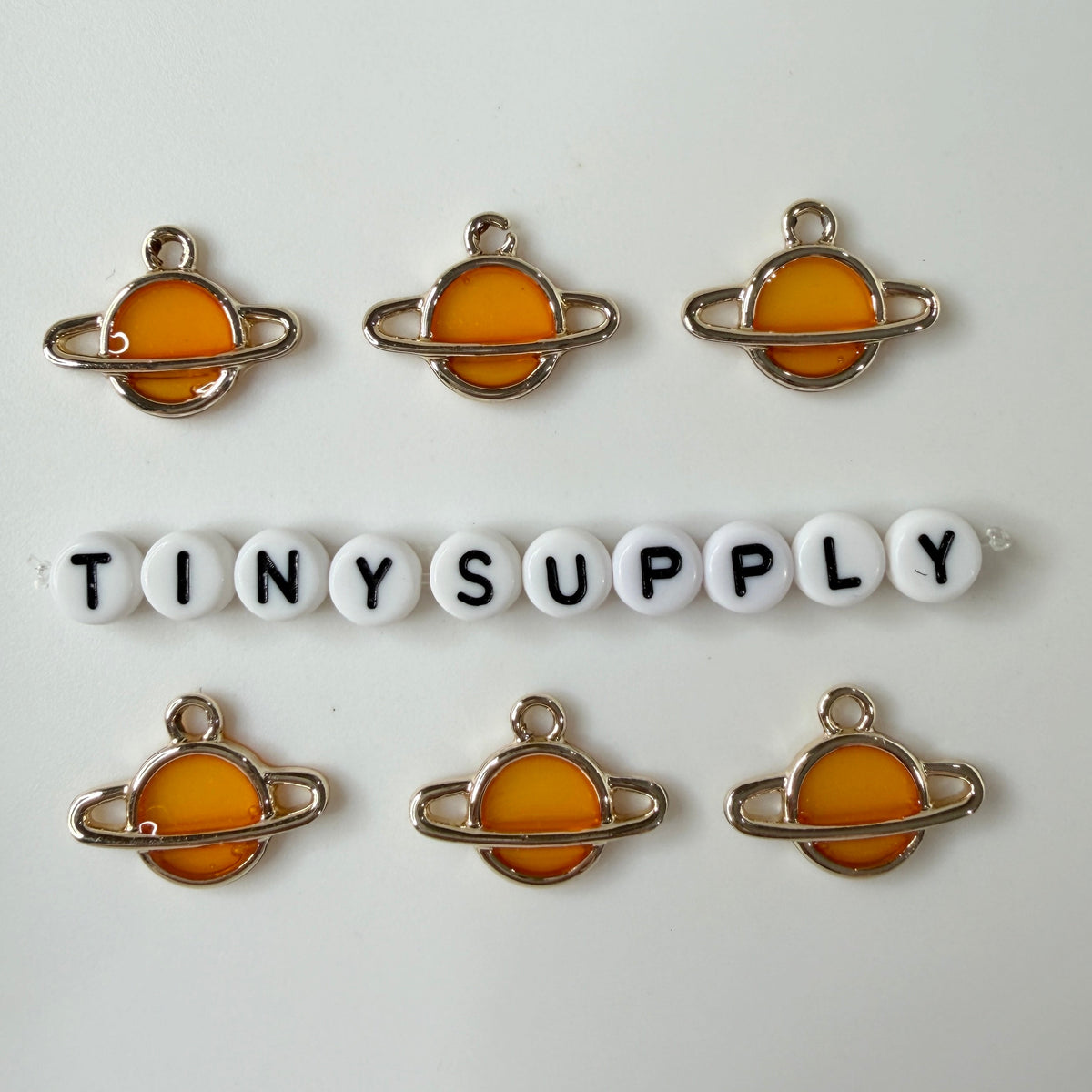 14.5MM Resin Filled Moon Planet Space Charms (Green, Orange, Yellow, Salmon)