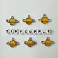 14.5MM Resin Filled Moon Planet Space Charms (Green, Orange, Yellow, Salmon)