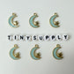 17MM Enamel Moon with Gold Star Charm