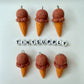 4CM Swirly Ice Cream Cone, Food Themed Charms