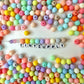 6MM/8MM Mix Colored Matte Acrylic Round Ball Beads