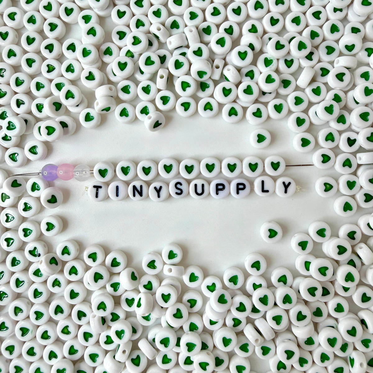 7MM Rainbow Mixed Color Acrylic Flat Round Heart Beads