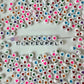 7MM Rainbow Mixed Color Acrylic Flat Round Heart Beads