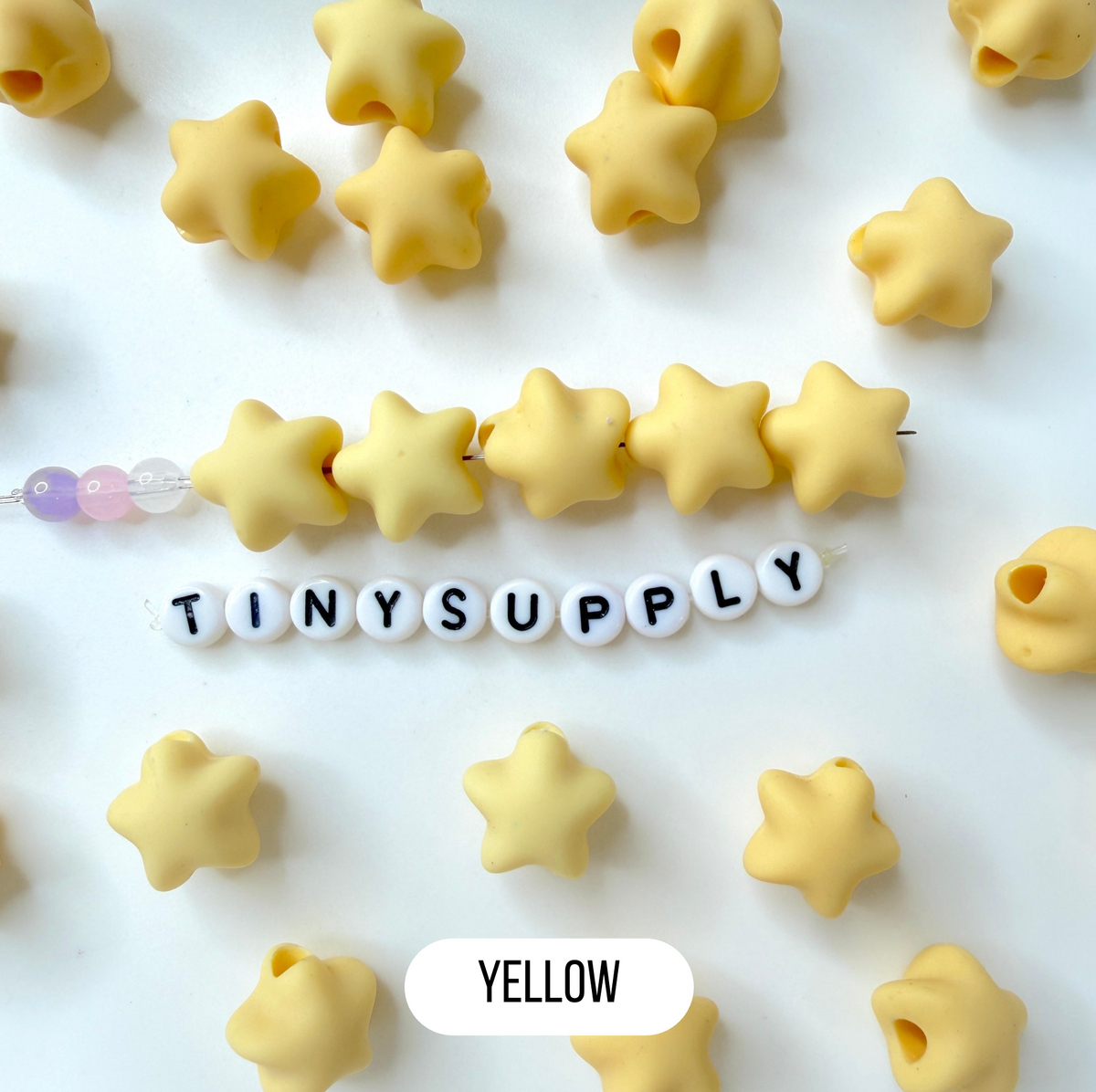 Chunky 14MM Pastel Macaron Puffy Candy Star Acrylic Spacer Beads