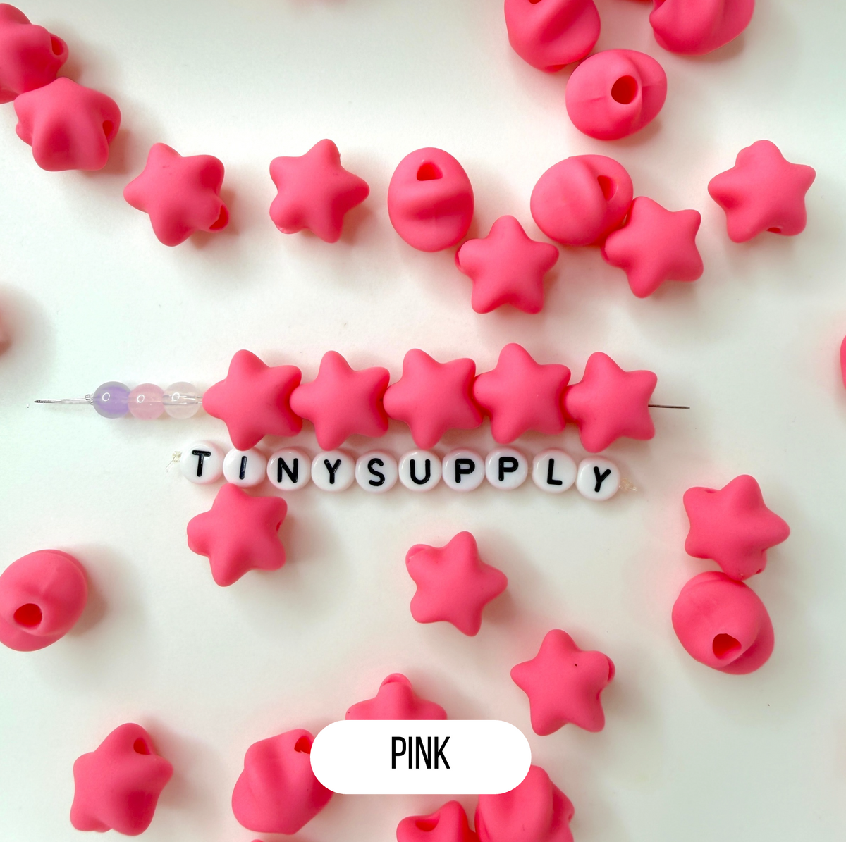 Chunky 14MM Pastel Macaron Puffy Candy Star Acrylic Spacer Beads