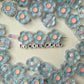 Chunky Flower Enamel Acrylic Bead (18x24mm)