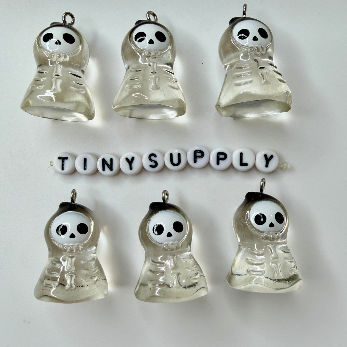 Resin Ancient Skull and Ghost, Halloween Themed Resin Charms