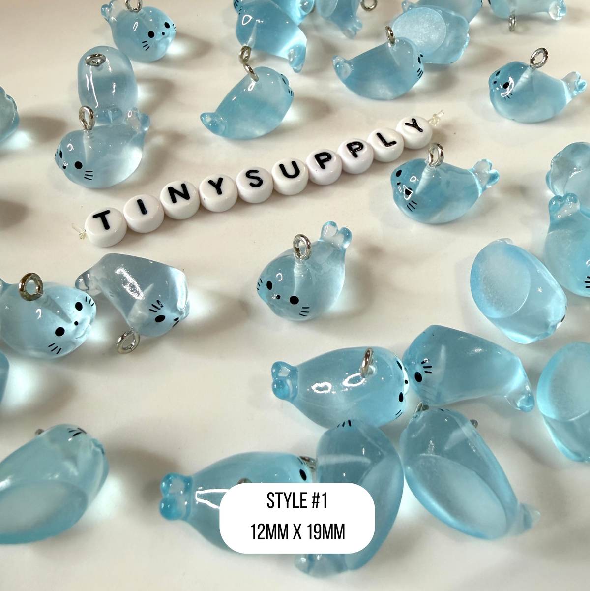 Translucent Blue Seals, Lazy Seal Charms (Multiple Styles)
