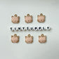 White/Black/Pink Cat Alloy Enamel Charm (15x13x3mm, Hole: 2mm)