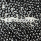 A-Z Alphabet Individual Beads, White Letter Black Bead (7MM)