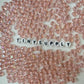 6MM Peach Puff Colored Glass Heart Beads D03-H